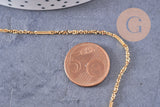 Chaine dorée 16 carats forçat serpent 2.5 microns,chaine dorée, cuivre doré,création bijoux, 1 metre,1.6mm, x 1Mètre (G0593)