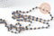 Chaine dorée perle cristal noir, chaine collier ,chaine lunettes, chaine fantaisie, 6x4mm,1 metre, x1 (G3460)