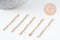 Chaine extension acier doré 304 inoxydable doré IP 45-52mm, x5 (G10908)