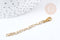 Chaine extension acier inoxydable IP 304 doré 62-70mm, x1 (G8791)