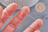 Chaine fine Dorée serpent laiton doré 0.9 mm, x 5mètres (G0733)