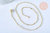 Chaine fine dorée fantaisie 14K, fourniture créative, chaine complète,chaine plaquée or,1.5 mm, 40cm, x1 (G5277)