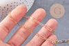 Chaine fine dorée rectangle 16K,chaine plaquée or 2.5 microns, chaine collier,chaine dorée,1.8 mm, x 1Mètre (G2938)
