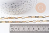 Chaine fine dorée rectangle 16K,chaine plaquée or 2.5 microns, chaine complète,chaine dorée,1.8 mm,43cm, x1 (G1845)