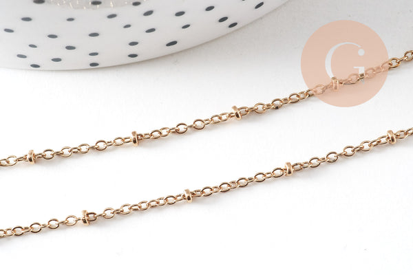 Chaine fine dorée satellite 16K,chaine plaquée or 1 micron, chaine collier chaine complète,chaine dorée,1.5 mm, 40cm, x1 G0633