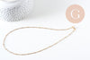 Collier Chaine fine dorée satellite 16K,chaine plaquée or 1 micron, chaine collier chaine complète,chaine dorée,1.5 mm, 40cm, x1 G0633