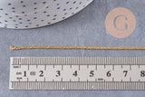 Collier Chaine fine dorée singapour 16K,chaine plaquée or 0.5 microns, 1.8 mm, x 1Mètre (G2443)