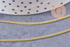 Chaine fine maille plate laiton doré 2mm, chaîne dorée, x1 bobine 92 mètres (G1768)