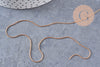 Chaine fine serpent laiton brut, chaine boule,sans nickel,grossiste,0.7mm, x5 / x10 / x15 mètres (G2404)