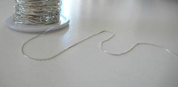 Chaine fine serpent laiton platine 0.9mm, x5 mètres (G0695)