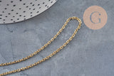 Cadena forzada de acero inoxidable 304 dorado IP de 2.5mm, x1 metro (G11233)