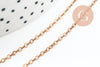 Chaine forçat laiton brut 1.5mm,création bijoux, grossiste chaine laiton brut, x5 metres (G9735)
