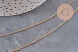 Chaine forçat laiton brut 1mm, x5 metres (G11225)