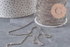 Chaine forçat métal noir Metalgun 2mm, x5 mètres (G1197)