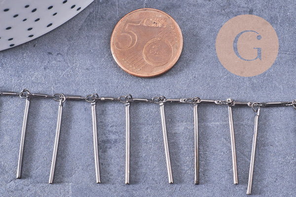 Chaine frange laiton metalgun, x 1 mètre (G5007)