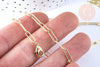 Chaine laiton doré clair maille rectangle,chaine collier,création bijoux,chaine large,12x3.5mm,chaine complète, x1 (G2573)
