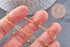 Chaine laiton doré maille rectangle 11x4.3mm, x 1 mètre (G2442)