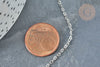 Chaine laiton platine maille coeur 1.8x2.4mm, x1 mètre (G8141)