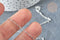 Chaine laiton platine maille coeur 1.8x2.4mm, x1 mètre (G8141)