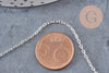 Chaine maille forçat acier 304 inoxydable argenté 2x1.5mm, x1 mètre (G10865)