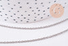Chaine maille forçat acier inoxydable platine 2mm, x1 mètre (G10678)