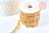 Chaine maille marine laiton doré 16k 10x6.6mm, x1 metre (G6782)