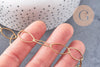 Chaine maille ovale acier 304 inoxydable doré PVD 18k 20x10mm, x1 mètre (G4309)