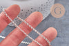 Chaine maille rolo acier 304 inoxydable argenté 3mm, x1 mètre (G10866)
