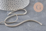 Chaine mesh serpent fer platine 4mm, x1 metre (G2320)