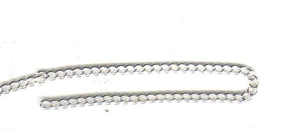 Chaine plate fer argenté 2mm, x5 Mètres (G2750)