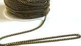 Chaine plate fer bronze 2 mm, 1 metre (G0068)