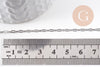 Chaine rectangle acier 304 inoxydable platine 4mm, x1 mètre (G10526)