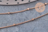 Chaine satellite 304 inoxydable or rose IP 1.5mm, x1 mètre (G10877)