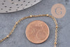 Chaine satellite acier 304 inoxydable dore 14k 1.5mm, x1 metre (G1679)
