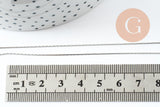 Chaine serpent fine acier 304 inoxydable platine 0.5mm, x1 mètre (G10014)