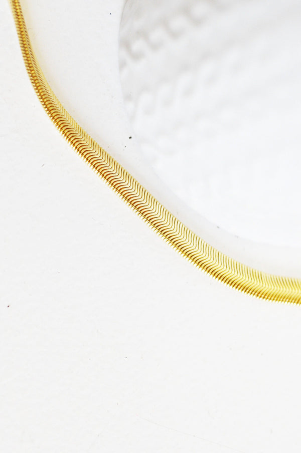 Chaine serpent laiton doré 16K 1 micron, une magnifique chaine création bijoux sans nickel, 6mm, x 50Centimètres G4282