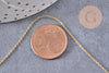 Chaine très fine laiton doré forçat 1.2mm 16K, x1 ou x5 Mètres (G0604)