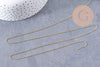 Chaine très fine laiton doré forçat 1.2mm 16K, x1 ou x5 Mètres (G0604)