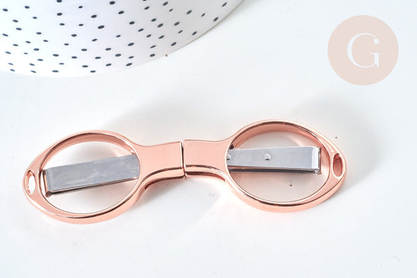 Ciseau de poche pliant acier 304 inoxydable or rose 9,6mm, fourniture bijoux, ciseau couture, fourniture mode x1, G7841