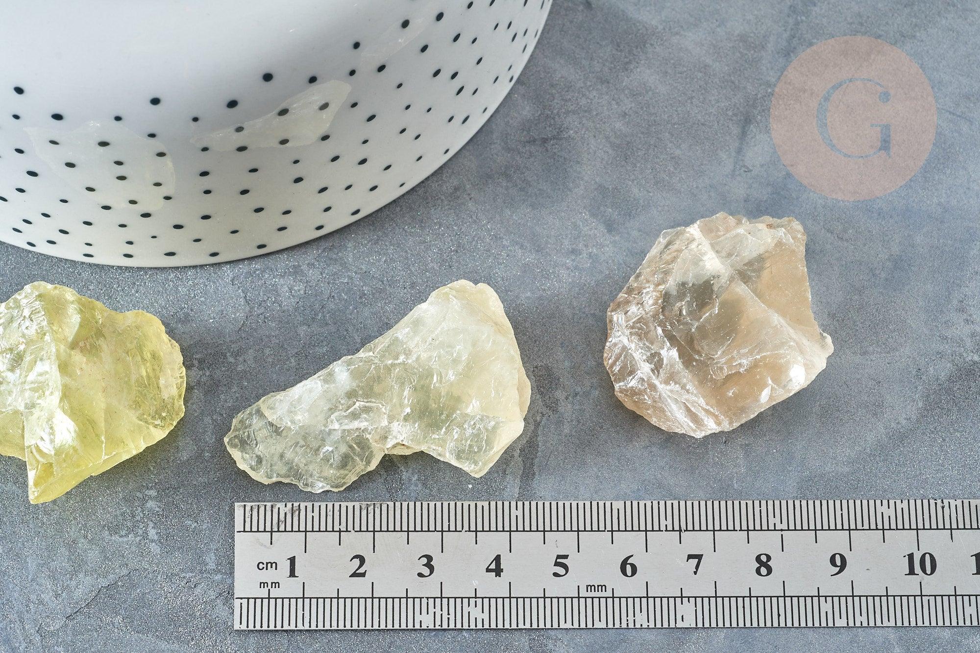 Citrine brute 10-35mm, pierre citrine chauffée, pierre semi-précieuse, lithothérapie, x1 (G7783)