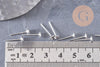 Clous-puces oreille argentés avec plateau 4mm, x50 (G0503)