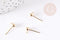 Clous puces oreille boule acier 304 doré inoxydable 14k 4mm, x10 (G0056)