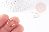 Clous-puces oreille en acier 304 inoxydable 18.5mm, x2 (G5685)