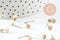 Clous-puces oreille laiton brut acier plateau 5mm, x50 (G0582)