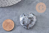 Coeur labradorite naturelle, labradorite naturelle roulée, pierre semi-precieuse, séance lithothérapie, 31mm, x1 G5615