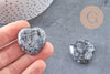 Coeur labradorite naturelle, labradorite naturelle roulée, pierre semi-precieuse, séance lithothérapie, 31mm, x1 G5615