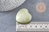 Coeur péridot naturelle 20-70mm, péridot naturel roulé, pierre semi-precieuse, séance lithothérapie, x1 (G5617)