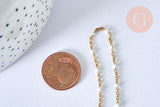 Collier Chaine acier doré inoxydable 304 18k fantaisie résine blanche 2mm-40cm, x1 (G3267)