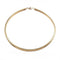 Collier Chaine acier dorée 14k serpent,sans nickel,chaine fantaisie,acier, chaine complète,6mm,45cm x1 (G5353)