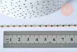 Collier Chaine complète acier dorée 14k fantaisie,collier doré,sans nickel,acier doré,chaine complète,2mm,50cm, x1 G2995